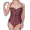 Banned - Wild plains tartan Badeanzug - Rot Product image